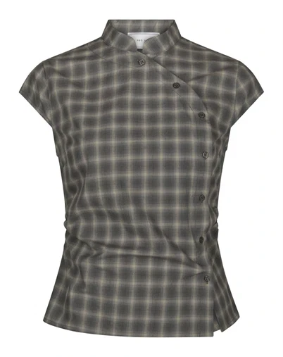Neo Noir - Pascale Checked Bluse - Dusty Army 